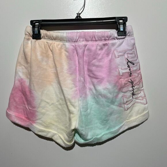 Victoria's Secret Pink Varsity Shorts Multi Color Tie Dye Size X-Small - Picture 4 of 7